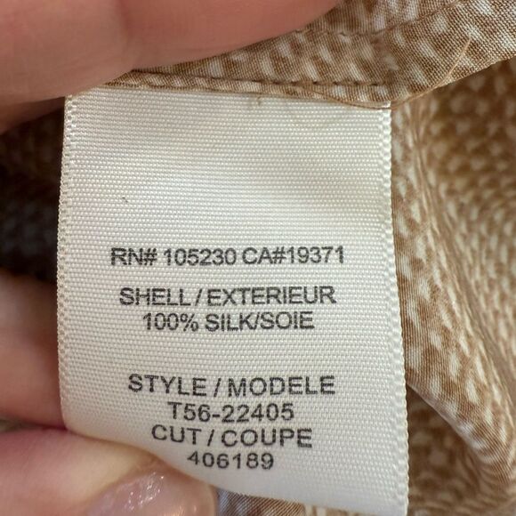 Joie Silk Tunic Blouse Womens L V-Neck Long Sleeve Office Workwear Minimalist - Picture 8 of 11